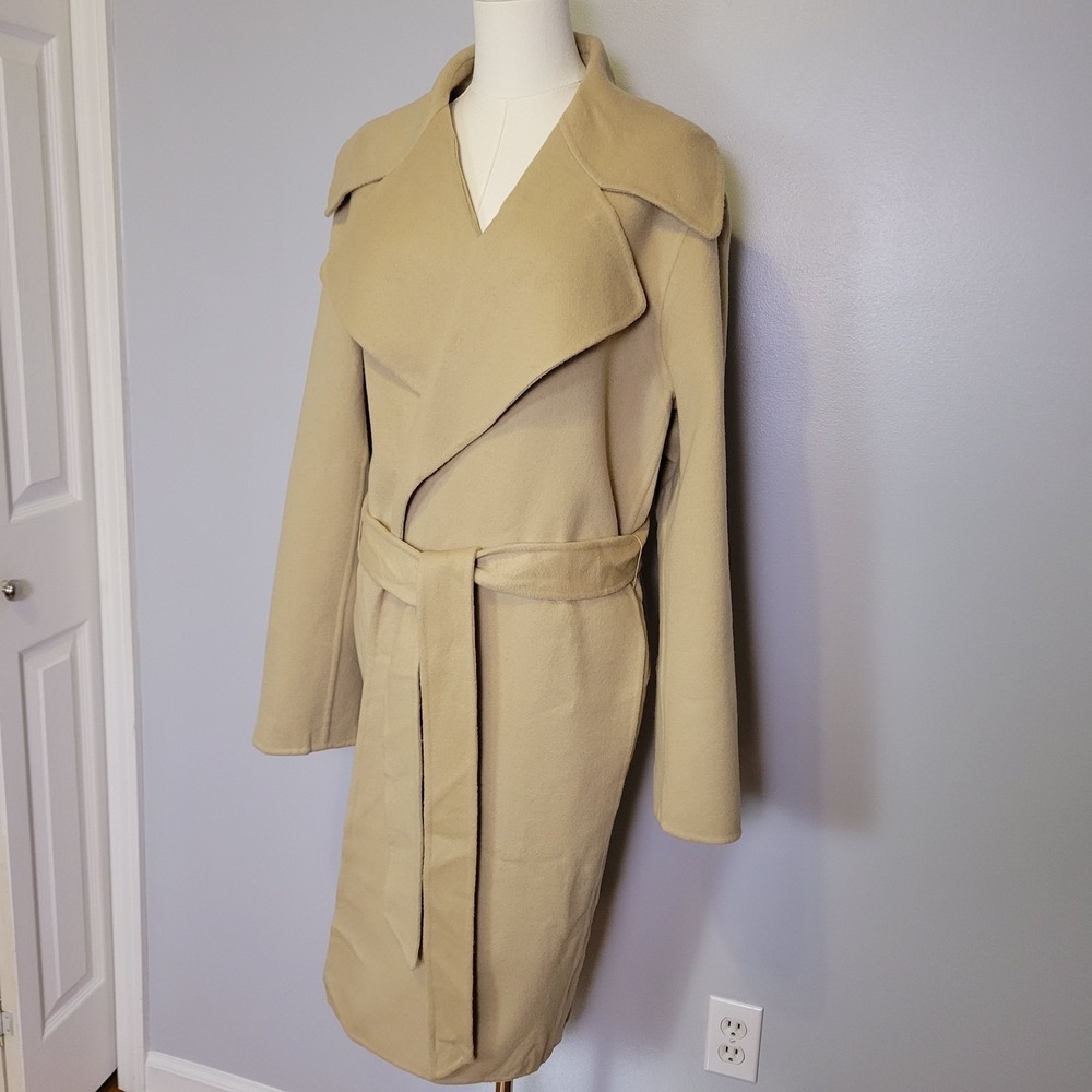 Ralph Lauren Purple Label Cameo Wool Cashmere Wrap Coat Womens 12 $3995